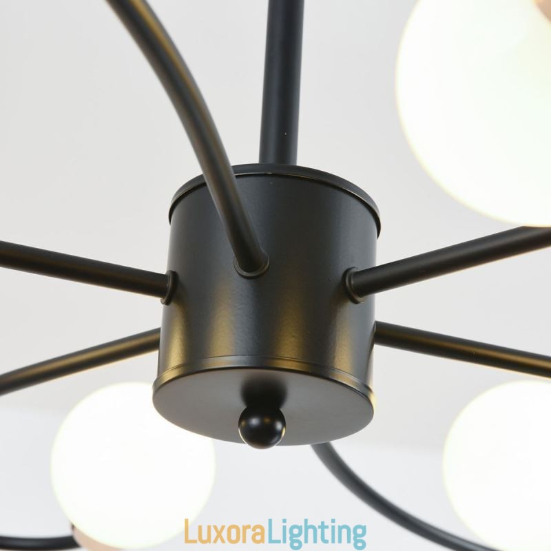 Designer Touch Decorative Rustic Chandelier 6 Light Classic Petals Ceiling Hanging Light