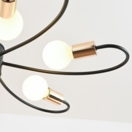 Designer Touch Decorative Rustic Chandelier 6 Light Classic Petals Ceiling Hanging Light