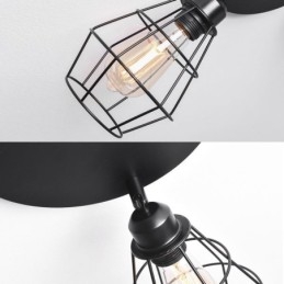 Designer Touch Decorative Industrial Flush Mount Ceiling Light Fixture 3 Light Metal Cage Ceiling Lamp