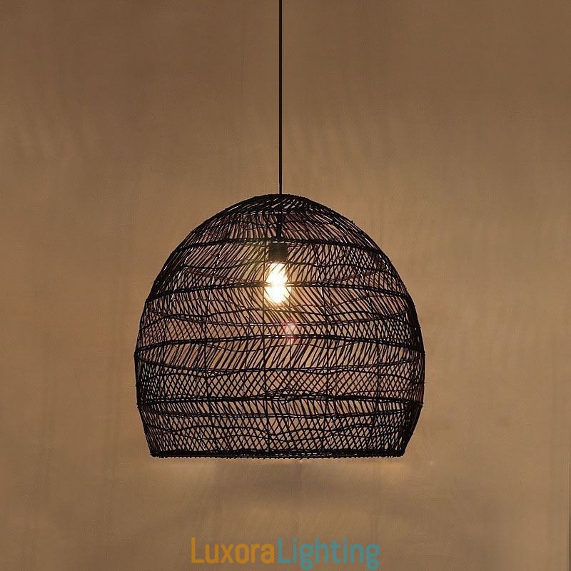 Designer Touch Decorative Hand Woven Pendant Light Rattan Hanging Light Farmhouse