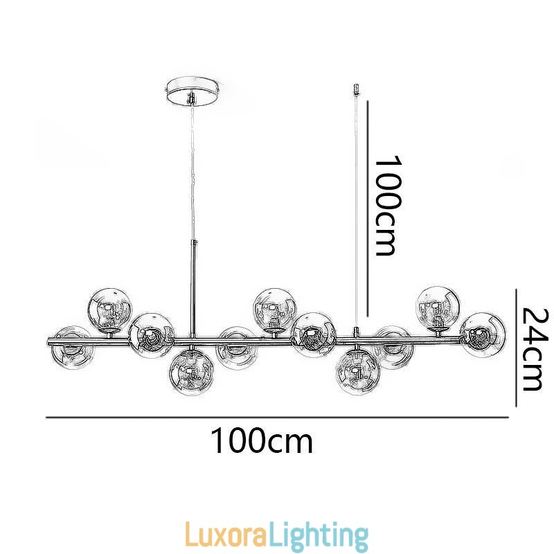 Designer Touch Decorative Pendant Light Magic Beans Molecular Glass Ceiling Light