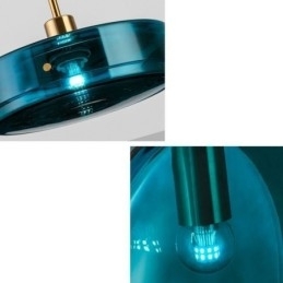 Designer Touch Decorative Round Cake Glass Pendant Light Modern Minimalist Wrought Iron Ceiling Light