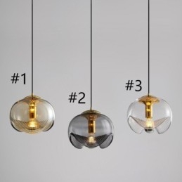 Designer Touch Decorative Stamen Glass Pendant Light Modern Minimalist Wrought Iron Ceiling Light