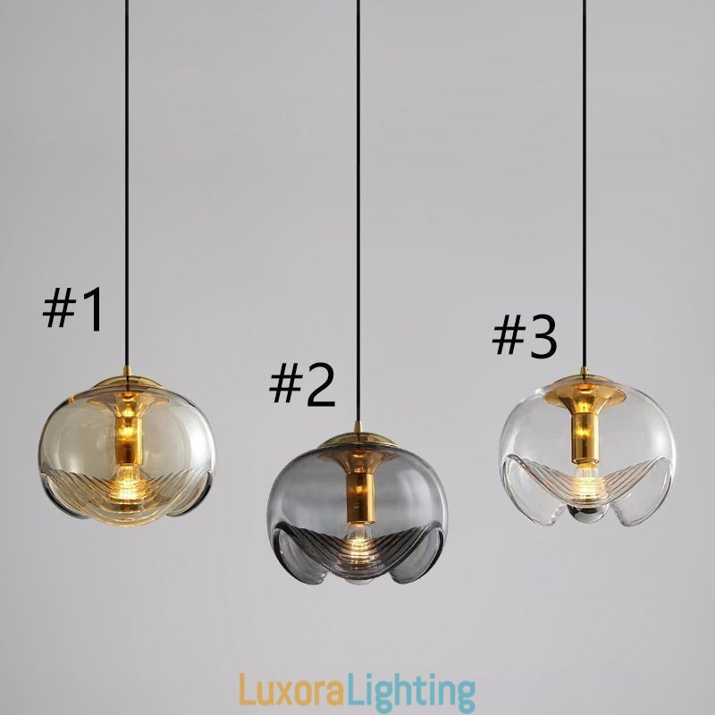 Designer Touch Decorative Stamen Glass Pendant Light Modern Minimalist Wrought Iron Ceiling Light
