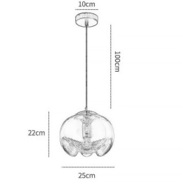 Designer Touch Decorative Stamen Glass Pendant Light Modern Minimalist Wrought Iron Ceiling Light