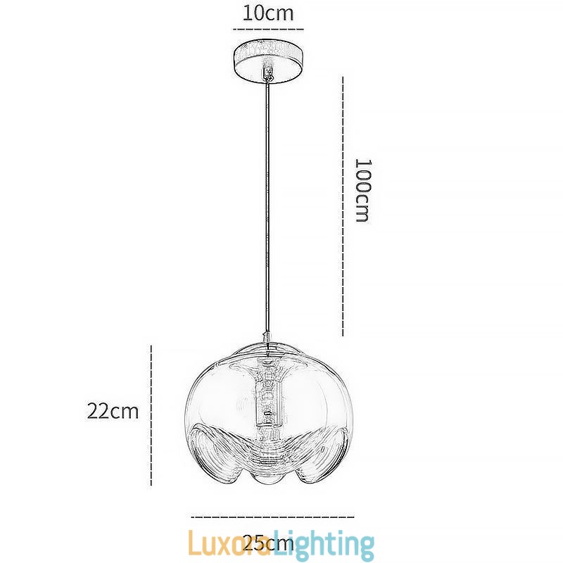 Designer Touch Decorative Stamen Glass Pendant Light Modern Minimalist Wrought Iron Ceiling Light