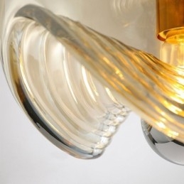 Designer Touch Decorative Stamen Glass Pendant Light Modern Minimalist Wrought Iron Ceiling Light