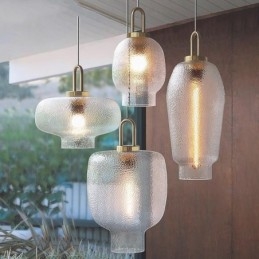 Designer Touch Decorative Frosted Glass Pendant Light Modern Minimalist Wrought Iron Ceiling Light