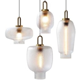 Designer Touch Decorative Frosted Glass Pendant Light Modern Minimalist Wrought Iron Ceiling Light