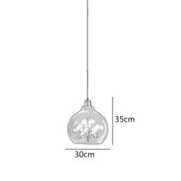 Designer Touch Decorative Glass Pendant Light Modern Minimalist Wrought Iron Ceiling Light 9 Lights