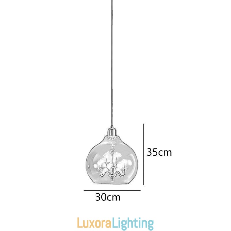 Designer Touch Decorative Glass Pendant Light Modern Minimalist Wrought Iron Ceiling Light 9 Lights