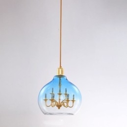 Designer Touch Decorative Glass Pendant Light Modern Minimalist Wrought Iron Ceiling Light 9 Lights
