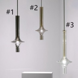 Designer Touch Decorative Glass Tube Pendant Light Modern Minimalist Wrought Iron Ceiling Light