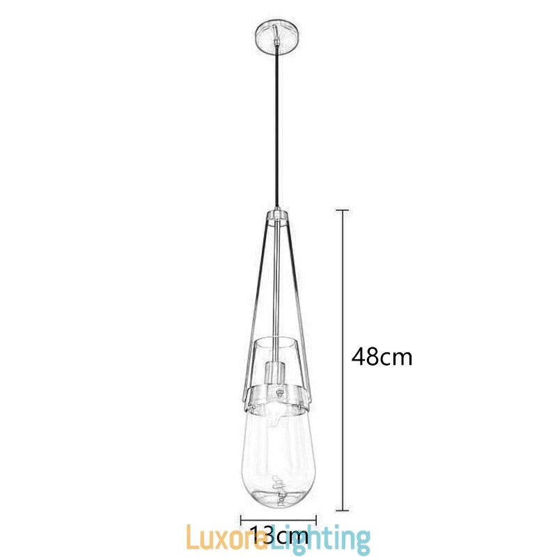 Designer Touch Decorative Water Drop Glass Pendant Light Modern Minimalist Wrought Iron Small Ceiling Light