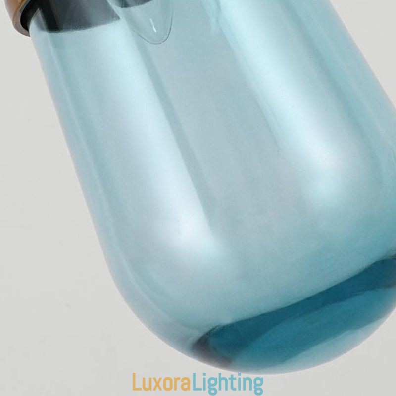 Designer Touch Decorative Water Drop Glass Pendant Light Modern Minimalist Wrought Iron Small Ceiling Light