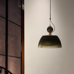 Designer Touch Decorative Pleated Skirt Glass Pendant Light Modern Minimalist Wrought Iron Small Ceiling Light
