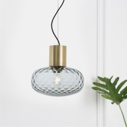 Designer Touch Decorative Grid Glass Pendant Light Modern Iron Simple Ceiling Light