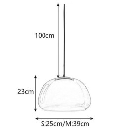 Designer Touch Decorative Pendant Light Modern Simple Clear Glass Pudding Ceiling Light