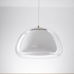 Designer Touch Decorative Pendant Light Modern Simple Clear Glass Pudding Ceiling Light