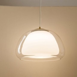 Designer Touch Decorative Pendant Light Modern Simple Clear Glass Pudding Ceiling Light