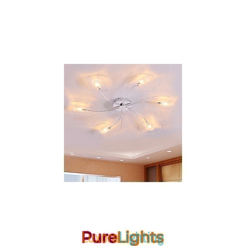 Designer Touch Decorative Modern Contemporary Electroplated Chandelier Flush Mount