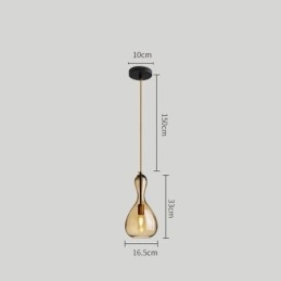 Designer Touch Decorative Nordic Glass Pendant Light Amber Shade Ceiling Light