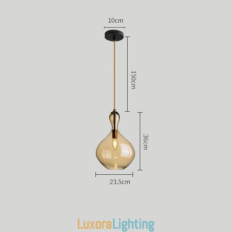 Designer Touch Decorative Nordic Glass Pendant Light Amber Shade Ceiling Light