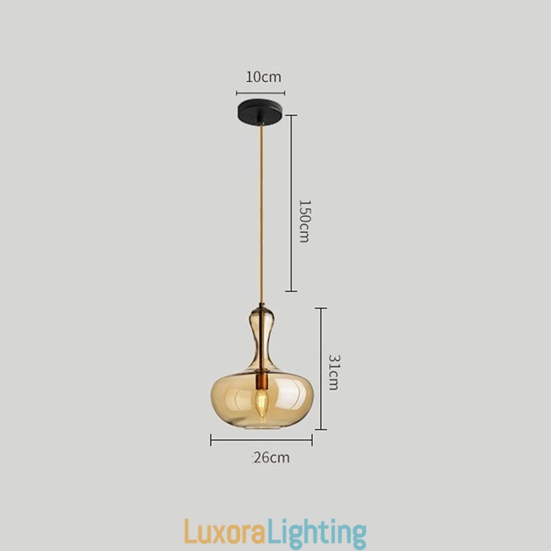 Designer Touch Decorative Nordic Glass Pendant Light Amber Shade Ceiling Light