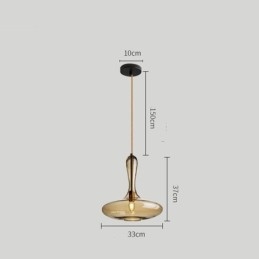 Designer Touch Decorative Nordic Glass Pendant Light Amber Shade Ceiling Light
