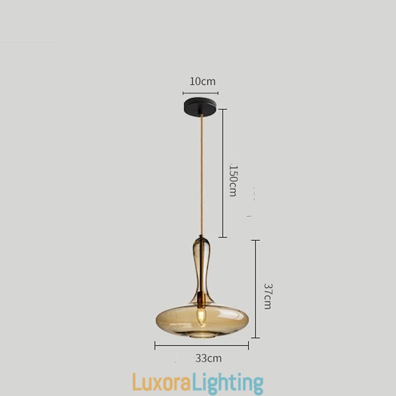 Designer Touch Decorative Nordic Glass Pendant Light Amber Shade Ceiling Light