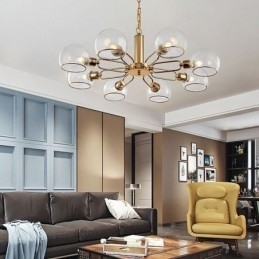 Designer Touch Decorative Glass Pendant Light Modern Minimalist Wrought Iron Ceiling Light