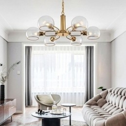 Designer Touch Decorative Glass Pendant Light Modern Minimalist Wrought Iron Ceiling Light