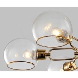 Designer Touch Decorative Glass Pendant Light Modern Minimalist Wrought Iron Ceiling Light