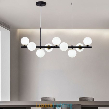 Designer Touch Decorative Pendant Light Modern Simple Magic Beans Molecular Wrought Iron Glass Ceiling Light