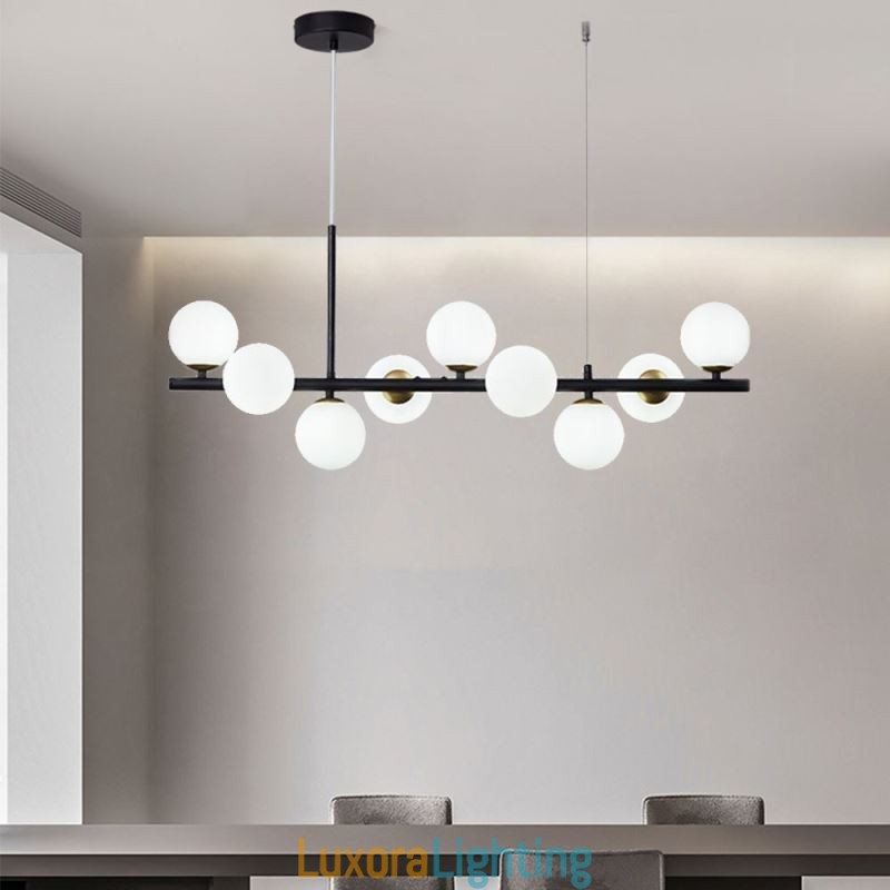 Designer Touch Decorative Pendant Light Modern Simple Magic Beans Molecular Wrought Iron Glass Ceiling Light