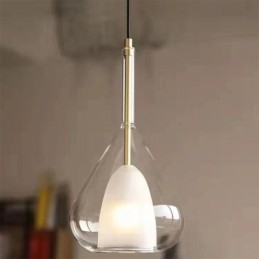 Designer Touch Decorative Pendant Light Modern Minimalist Double Glass Ceiling Lights