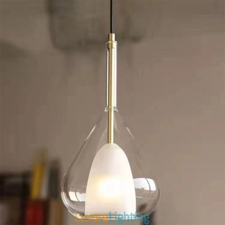 Designer Touch Decorative Pendant Light Modern Minimalist Double Glass Ceiling Lights