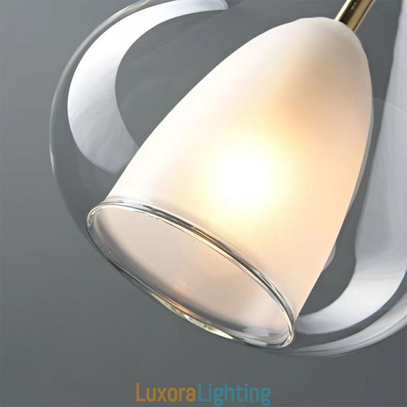 Designer Touch Decorative Pendant Light Modern Minimalist Double Glass Ceiling Lights