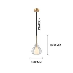 Designer Touch Decorative Pendant Light Modern Minimalist Double Glass Ceiling Lights