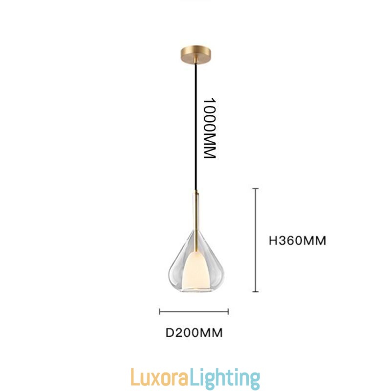 Designer Touch Decorative Pendant Light Modern Minimalist Double Glass Ceiling Lights
