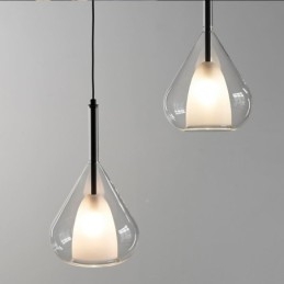 Designer Touch Decorative Pendant Light Modern Minimalist Double Glass Ceiling Lights