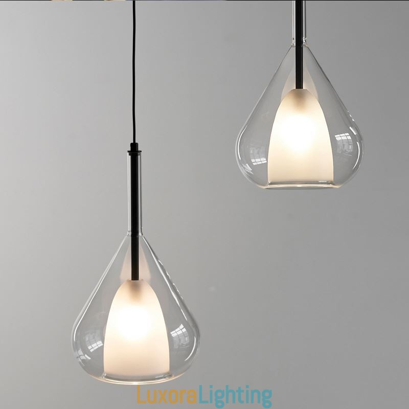 Designer Touch Decorative Pendant Light Modern Minimalist Double Glass Ceiling Lights