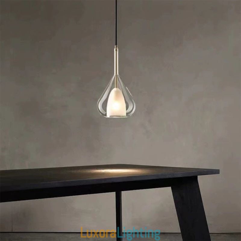 Designer Touch Decorative Pendant Light Modern Minimalist Double Glass Ceiling Lights