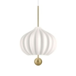 Designer Touch Decorative Modern White Glass Pendant Light Ball Shape Minimalist Ceiling Light