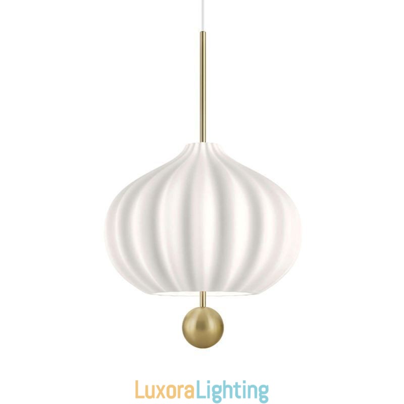 Designer Touch Decorative Modern White Glass Pendant Light Ball Shape Minimalist Ceiling Light