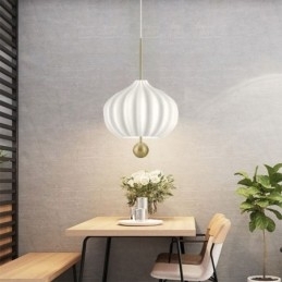 Designer Touch Decorative Modern White Glass Pendant Light Ball Shape Minimalist Ceiling Light