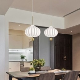 Designer Touch Decorative Modern White Glass Pendant Light Ball Shape Minimalist Ceiling Light