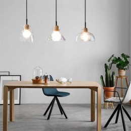 Designer Touch Decorative Modern Simple Pendant Light Water Permeable Glass 3 Ceiling Light Bedside Lamp