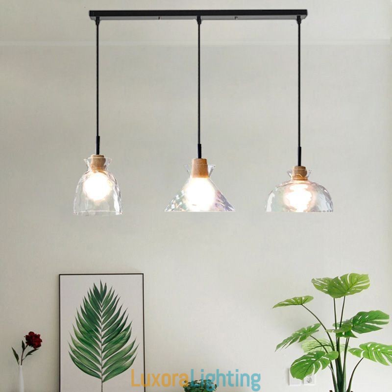 Designer Touch Decorative Modern Simple Pendant Light Water Permeable Glass 3 Ceiling Light Bedside Lamp