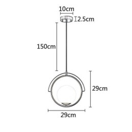 Designer Touch Decorative Glass Ball Pendant Light Decor Home Hanging Lamp